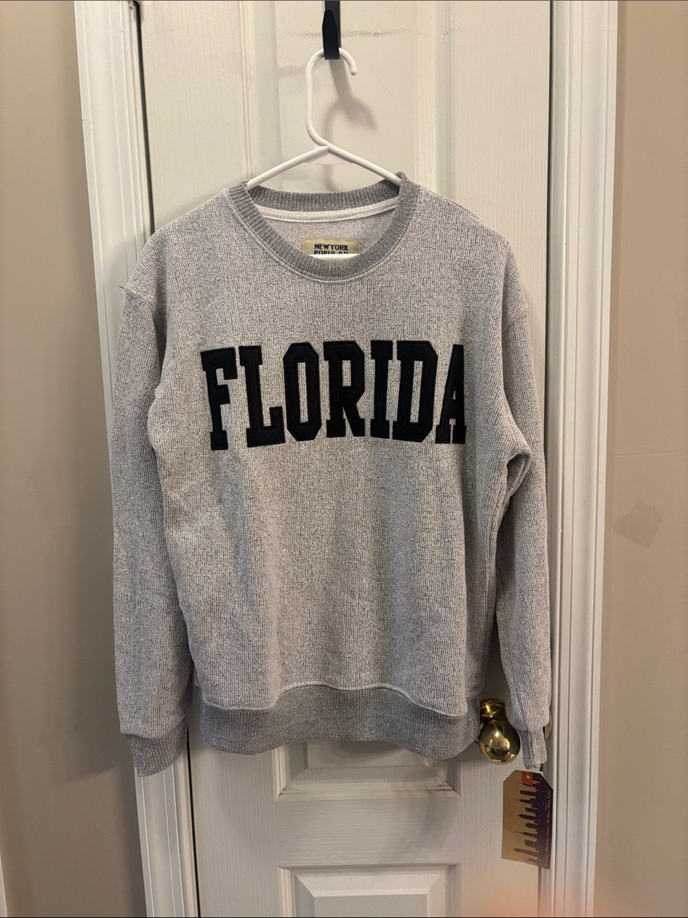 NEWYORK Gray 'Florida' Crewneck Sweater